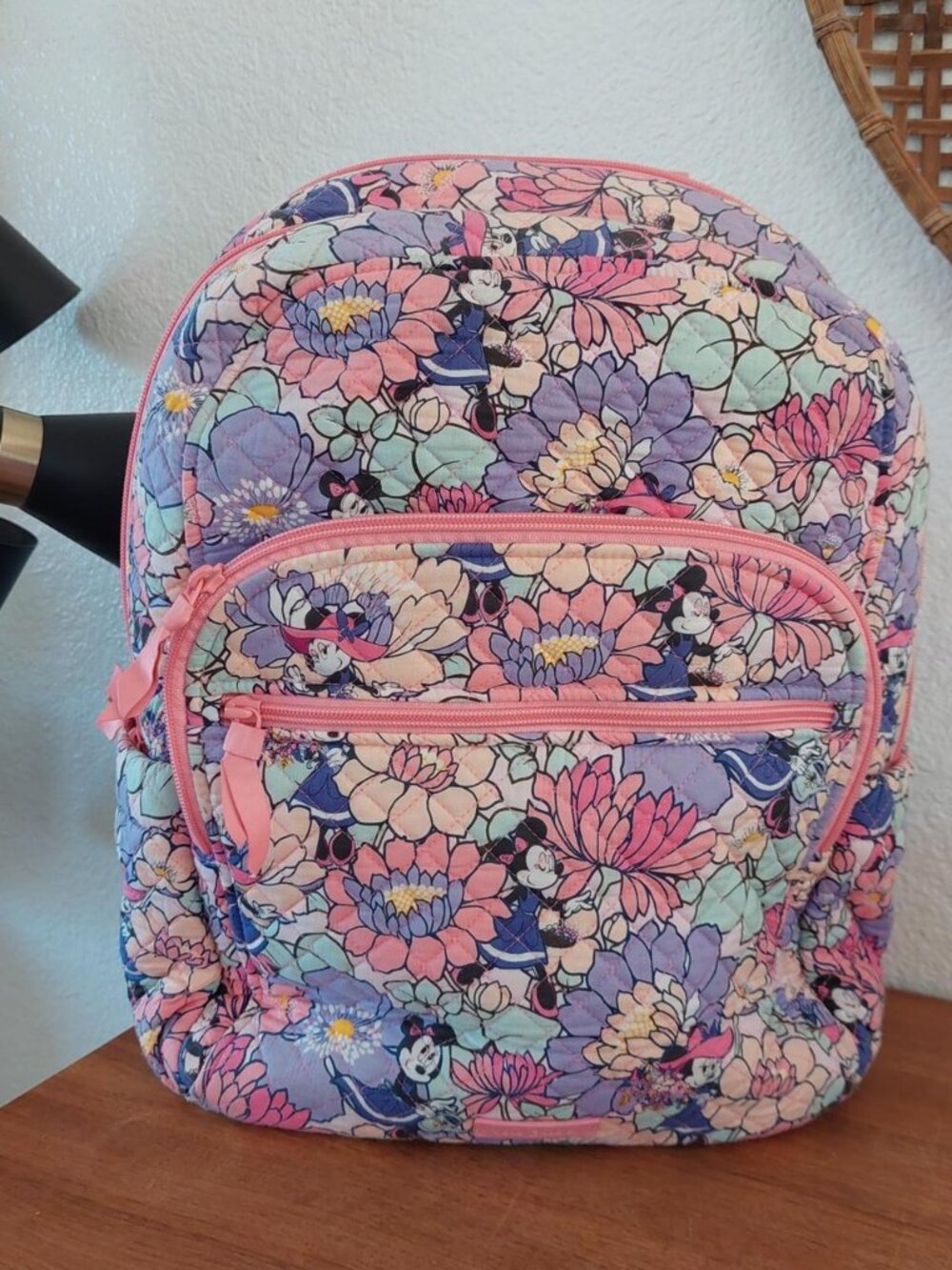 vera bradley Disney Minnie Mouse minnies garden floral backpack with pink, purpl